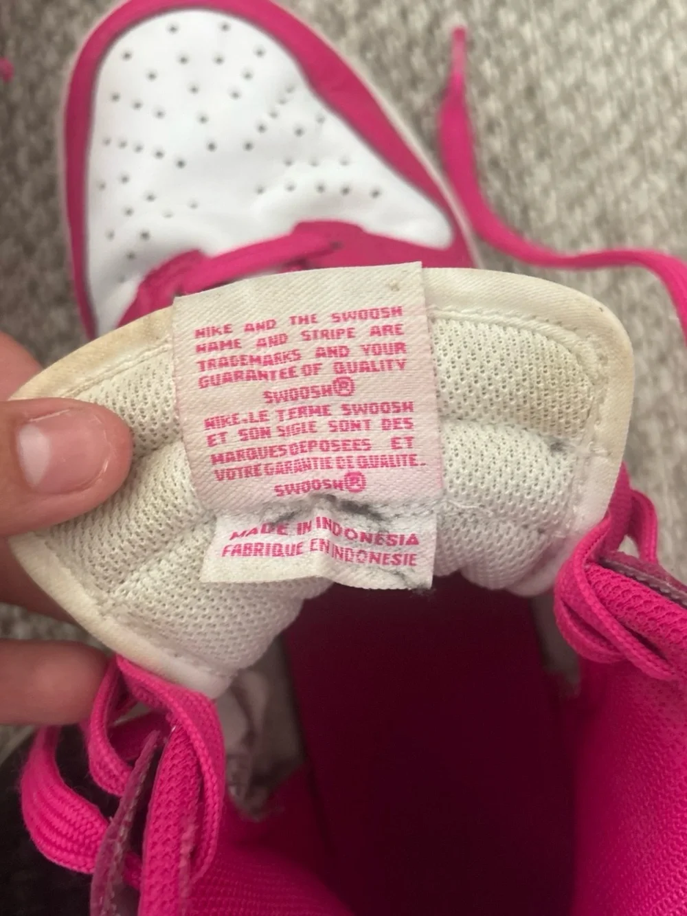Nike Women’s High-Top Sneakers in Hot Pink and White